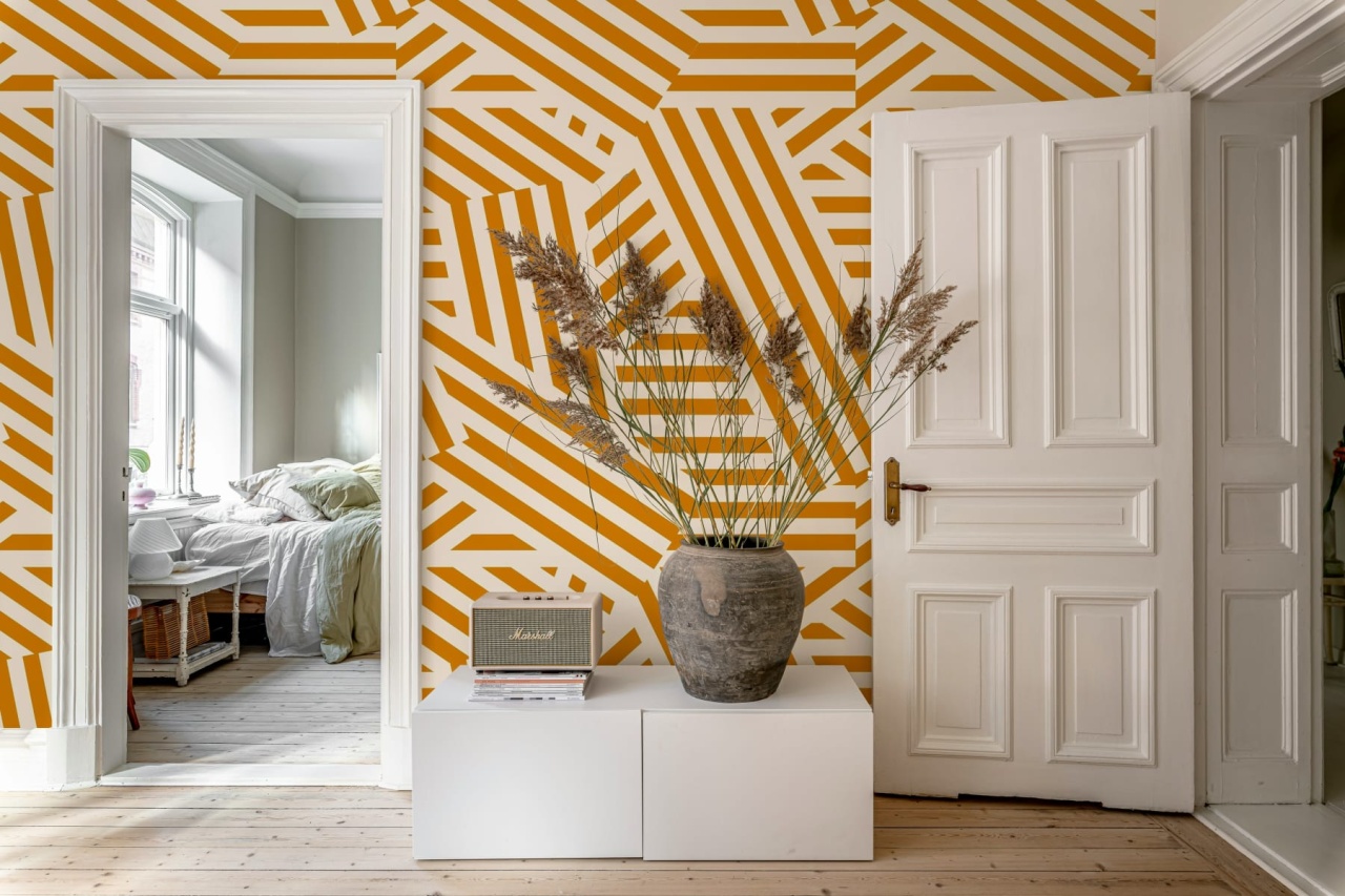 Fototapet, Abstract Stripes, Toffee & Cream, Rebel Walls