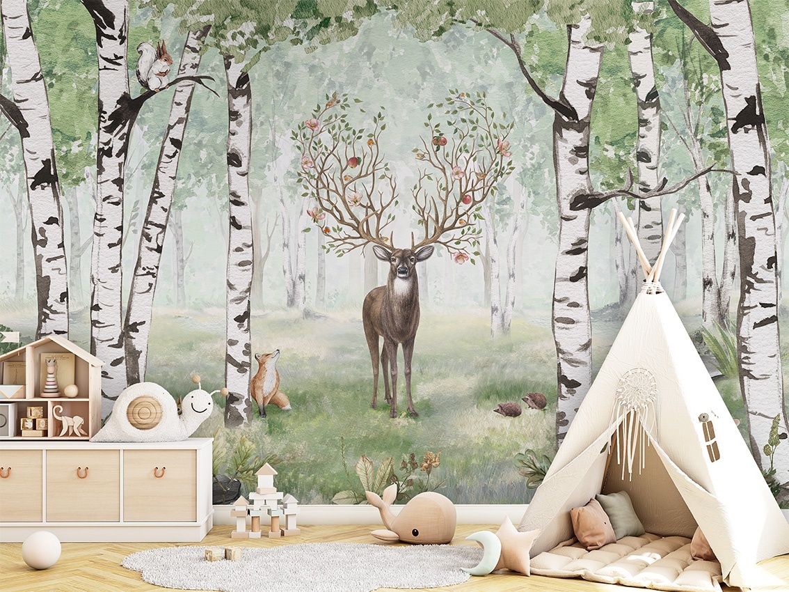 Fototapet Amazing Antlers - Summer, Kikki Belle - 5