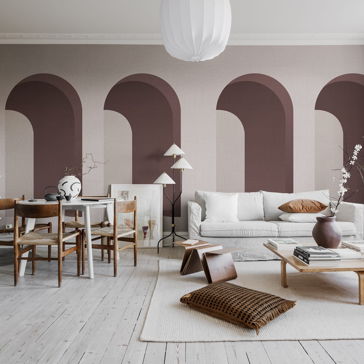 Fototapet, Arch, Pink, Rebel Walls