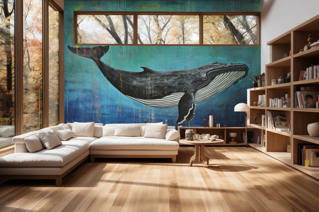 Fototapet Artistic Profond Baleine Rêve PB104 - 2