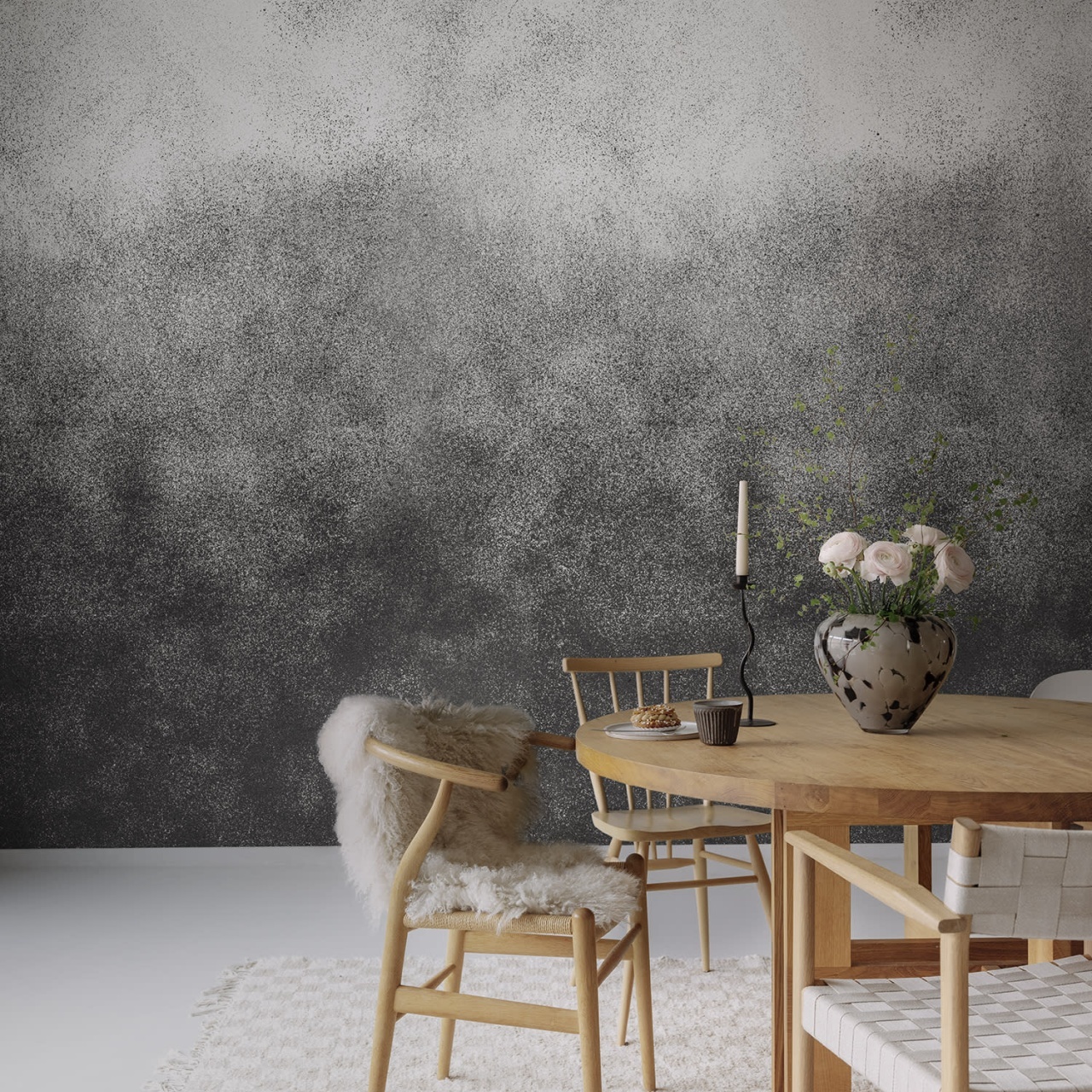 Fototapet, Ash Gradient, Graphite, Rebel Walls