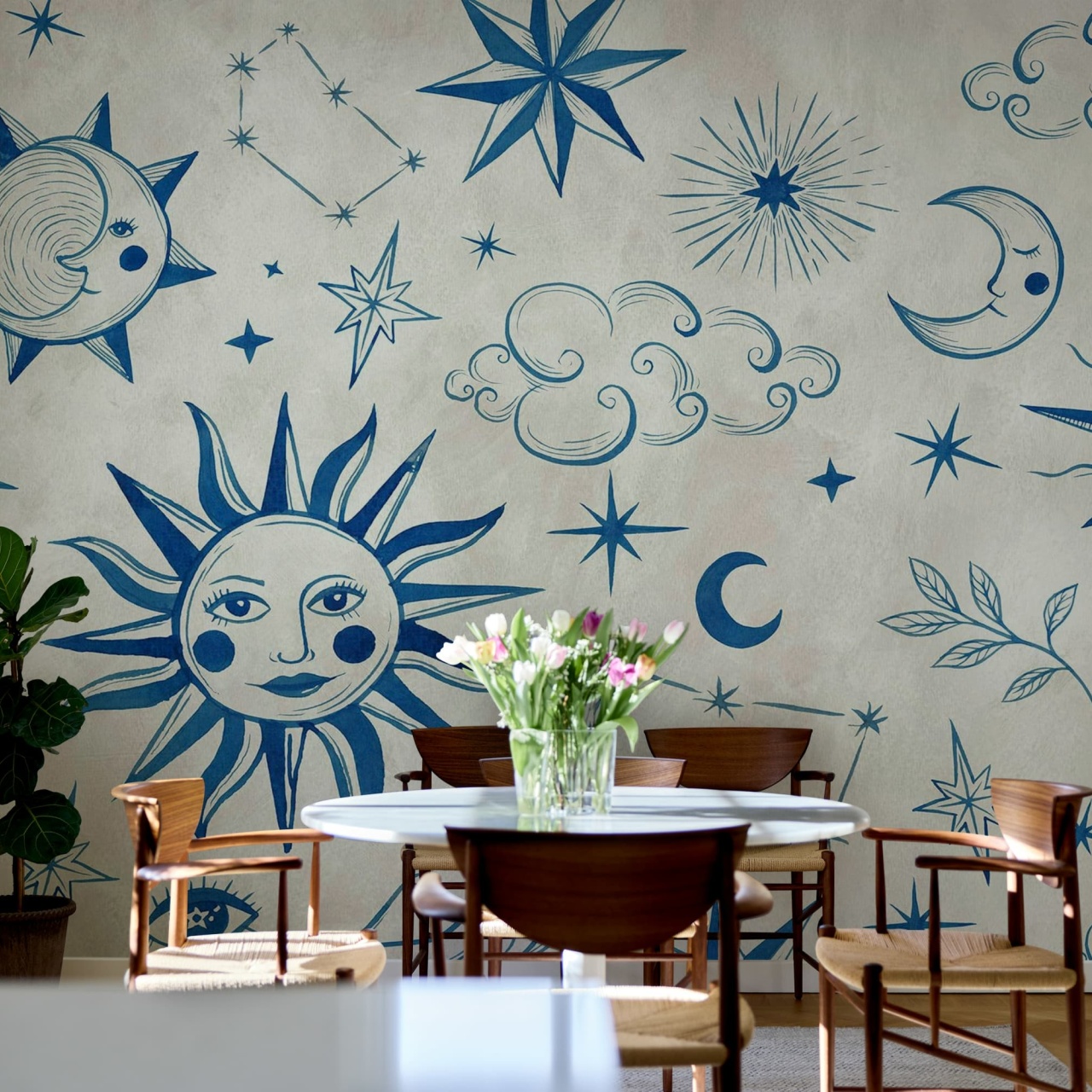 Fototapet, Astrology, Blue, Rebel Walls - 3