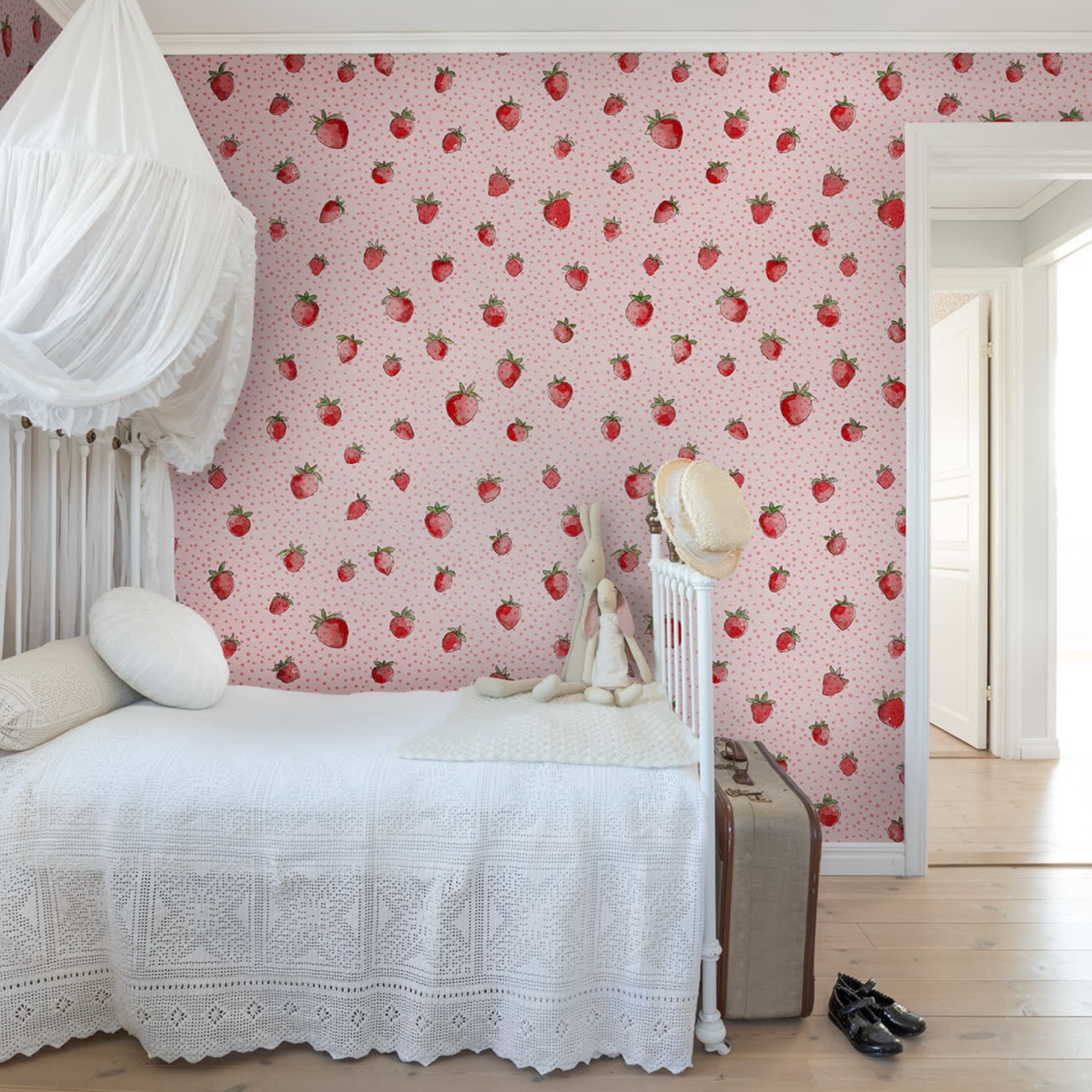 Fototapet, Berry Cute, Pink, Rebel Walls