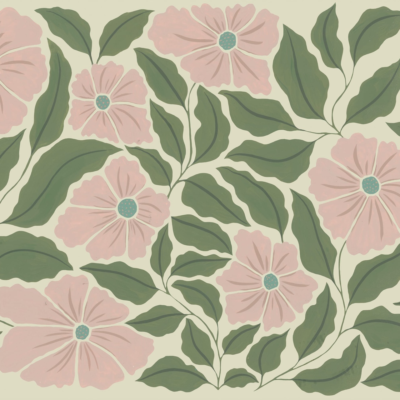 Fototapet, Bold Abstract Flower, Pink, Rebel Walls - 2