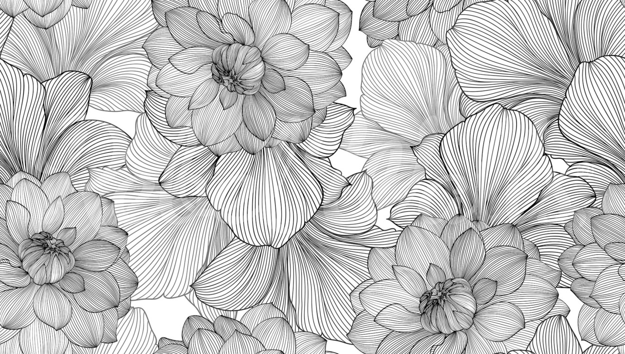 Fototapet, Bold Dahlia, Graphite, Rebel Walls - 2