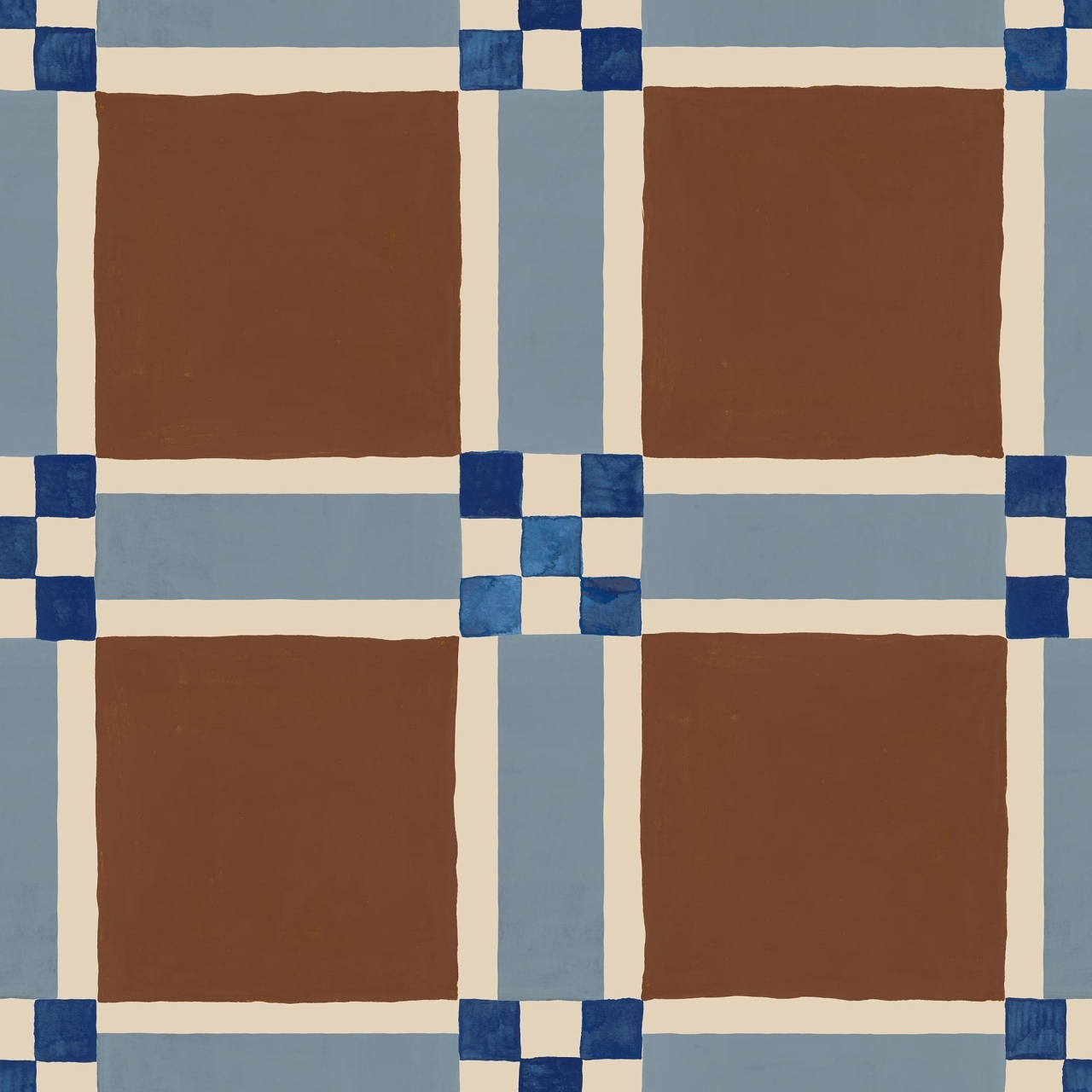 Fototapet, Bold Grid, Brown, Rebel Walls - 2