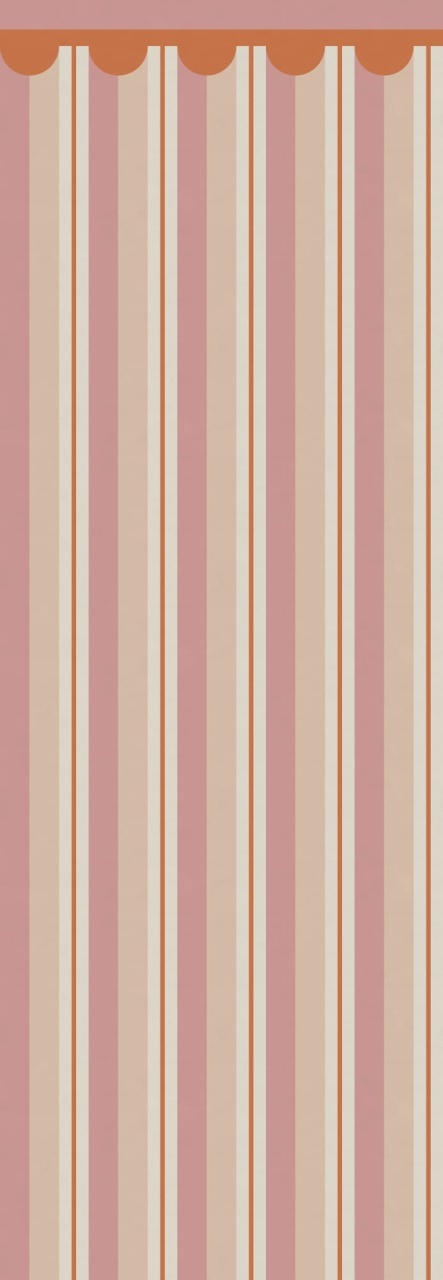 Fototapet, Border Stripe, Pink, Rebel Walls - 2