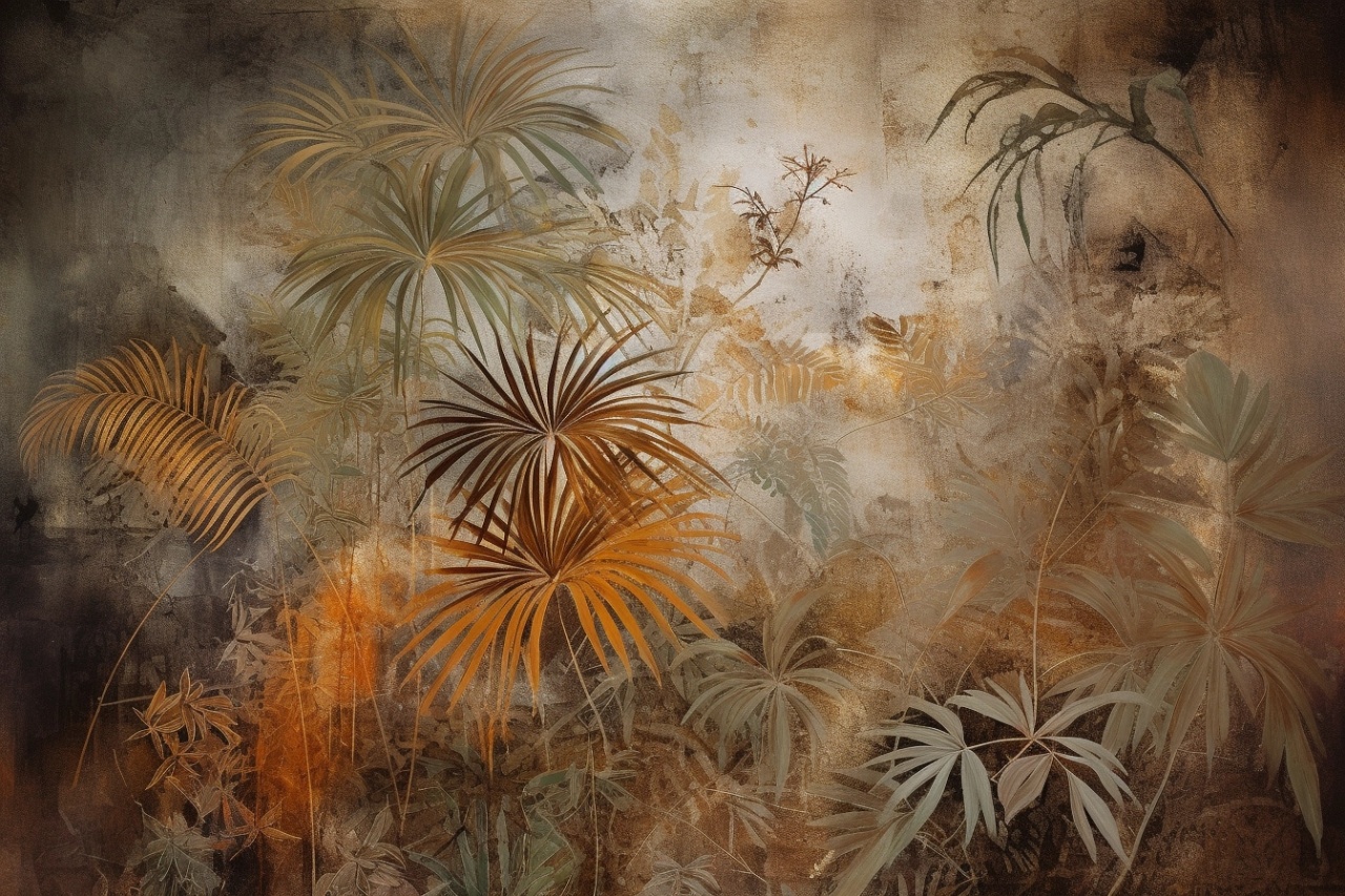 Fototapet Botanic Beige Naturel Eden Rêve BNE206