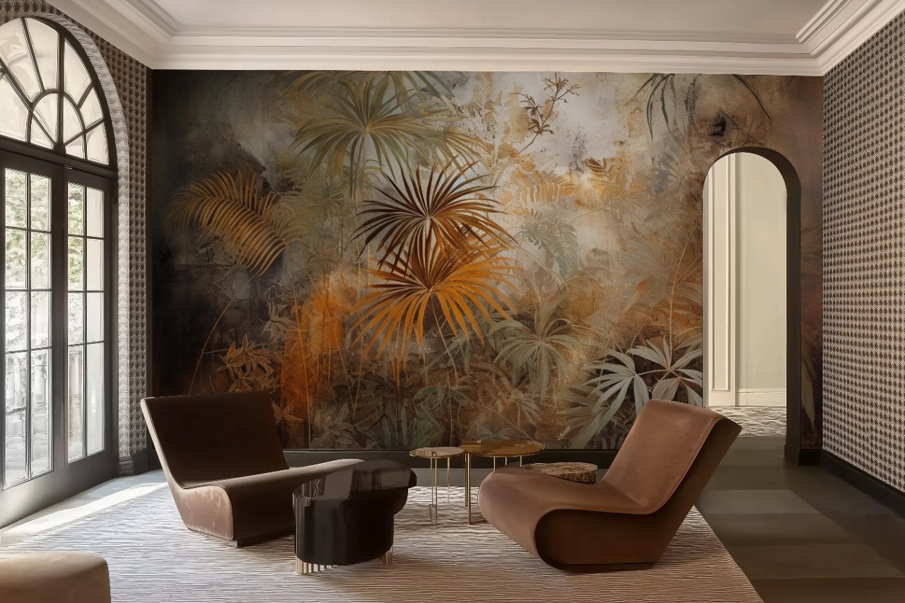 Fototapet Botanic Beige Naturel Eden Rêve BNE206 — imaginea 2