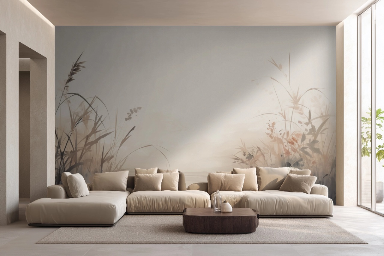Fototapet Botanic Beige Naturel Serein Rêve BNS201 - 2