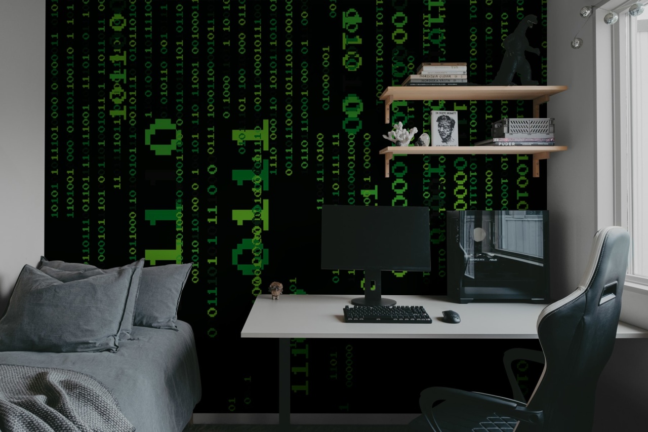 Fototapet, Code Drop, Green, Rebel Walls - 3