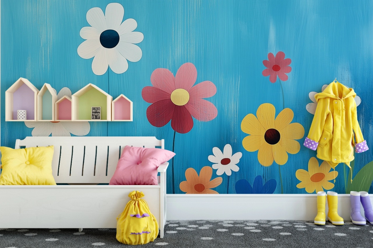 Fototapet copii, Colorful daisies 008