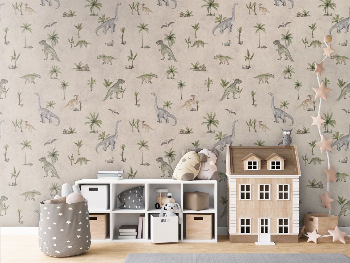 Fototapet Dashing Dinos - Sand, Kikki Belle - 3