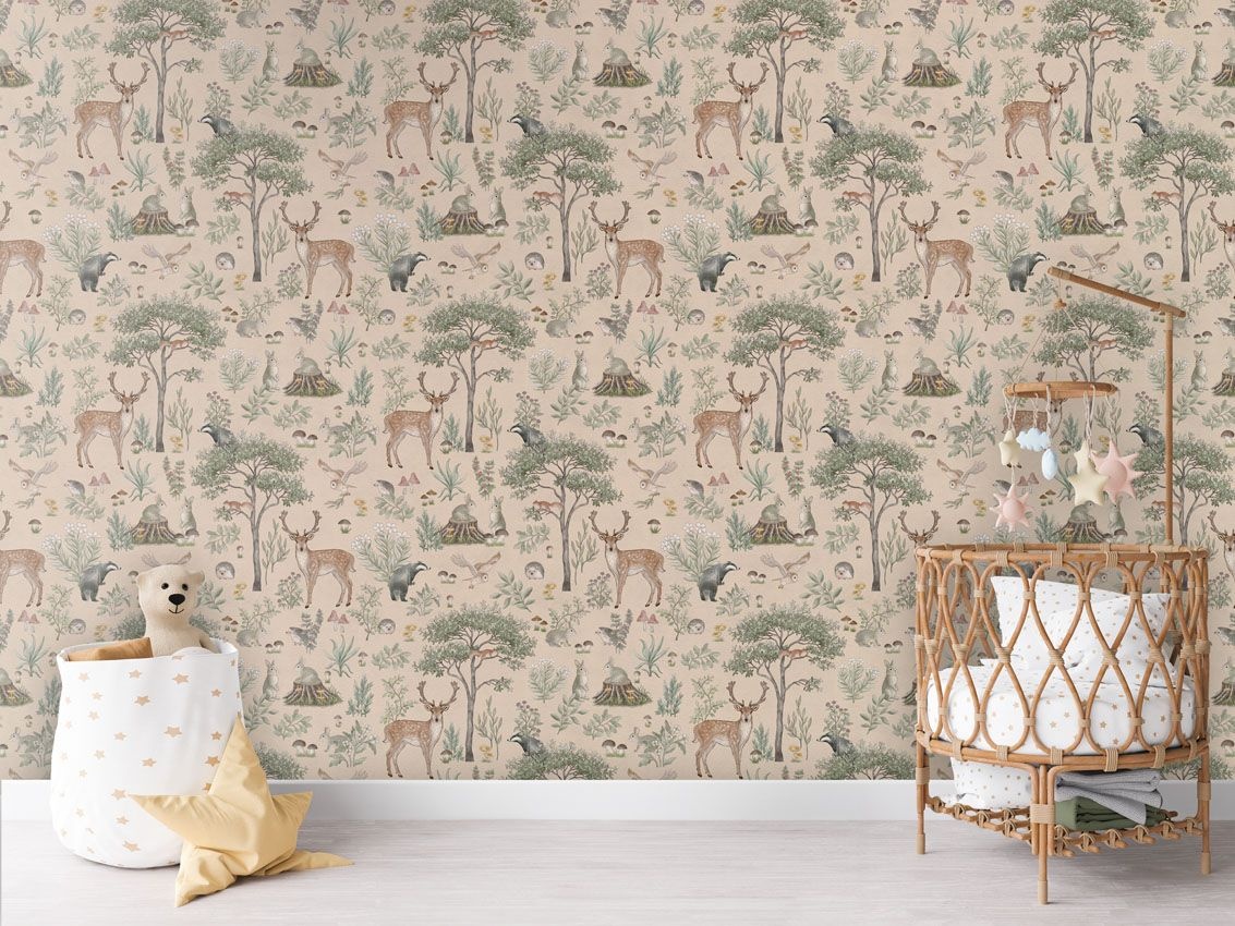 Fototapet Fantastic Forest - Beige, Kikki Belle — imaginea 4