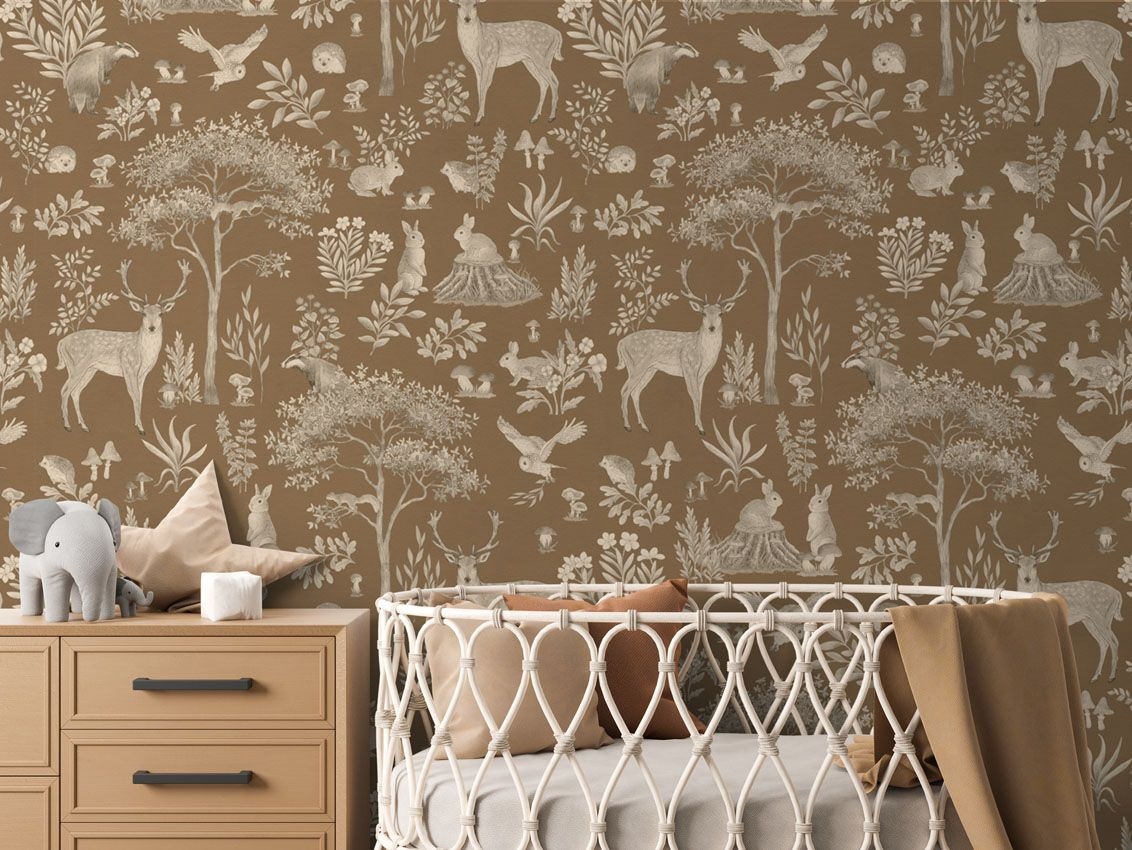 Fototapet Fantastic Forest - Vintage Brown, Kikki Belle - 5