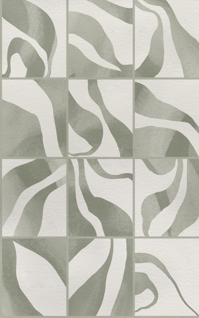 Fototapet, Floating Tiles, Green, Rebel Walls - 2