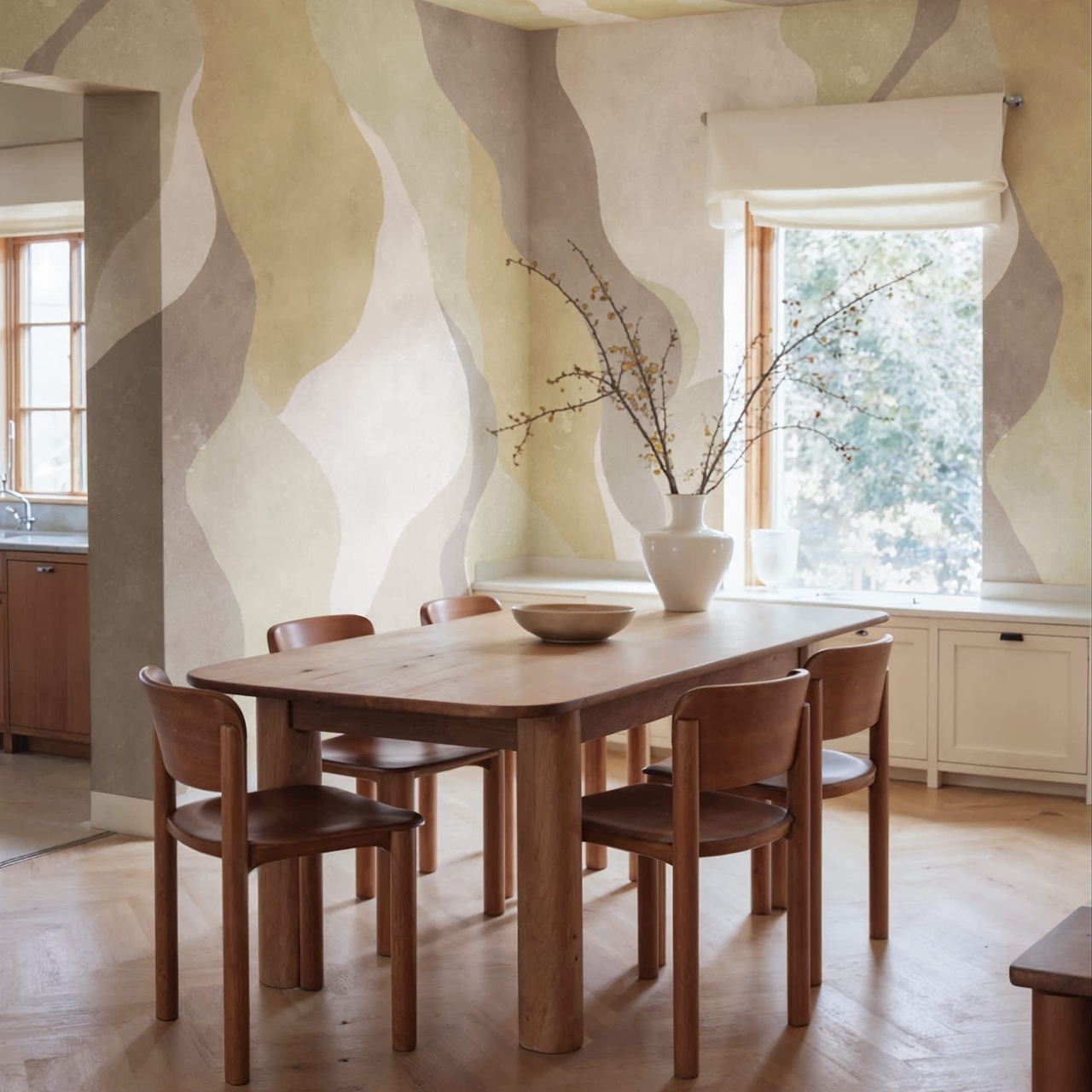 Fototapet, Flowing Forms, Pastel, Rebel Walls - 3