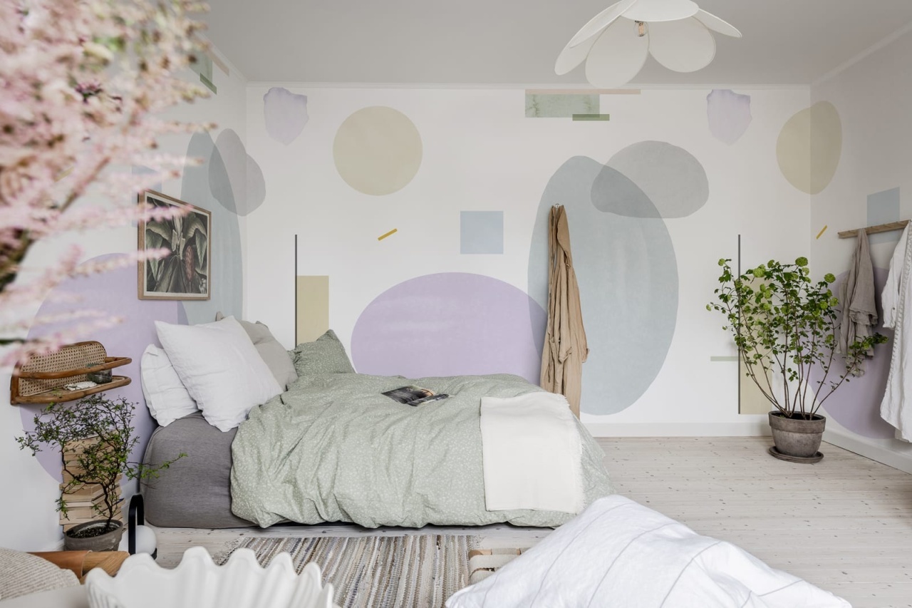 Fototapet, Geometry, Lilac, Rebel Walls