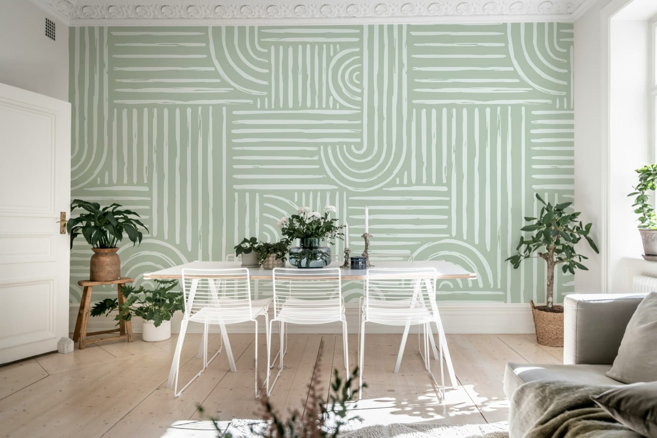 Fototapet, Graphic Vaults, Green, Rebel Walls