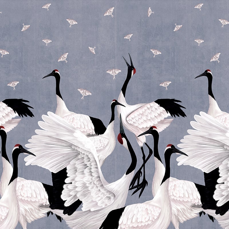 Fototapet Grus Japonesis in Blue, VLAdiLA - 2