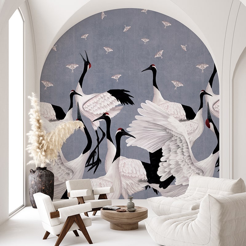 Fototapet Grus Japonesis in Blue, VLAdiLA - 5