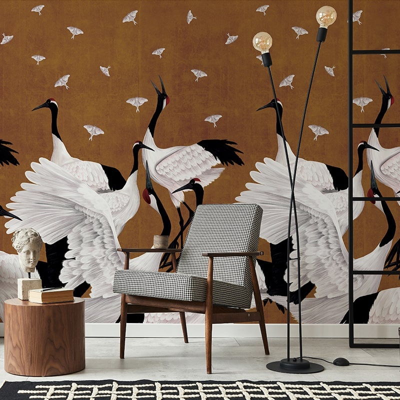 Fototapet Grus Japonesis in Ochre, VLAdiLA - 3