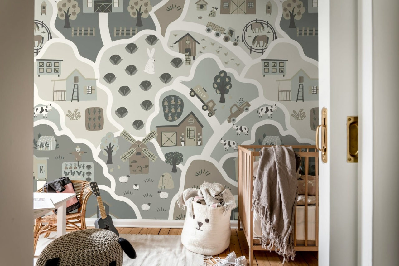 Fototapet, Happy Landscape, Gray, Rebel Walls