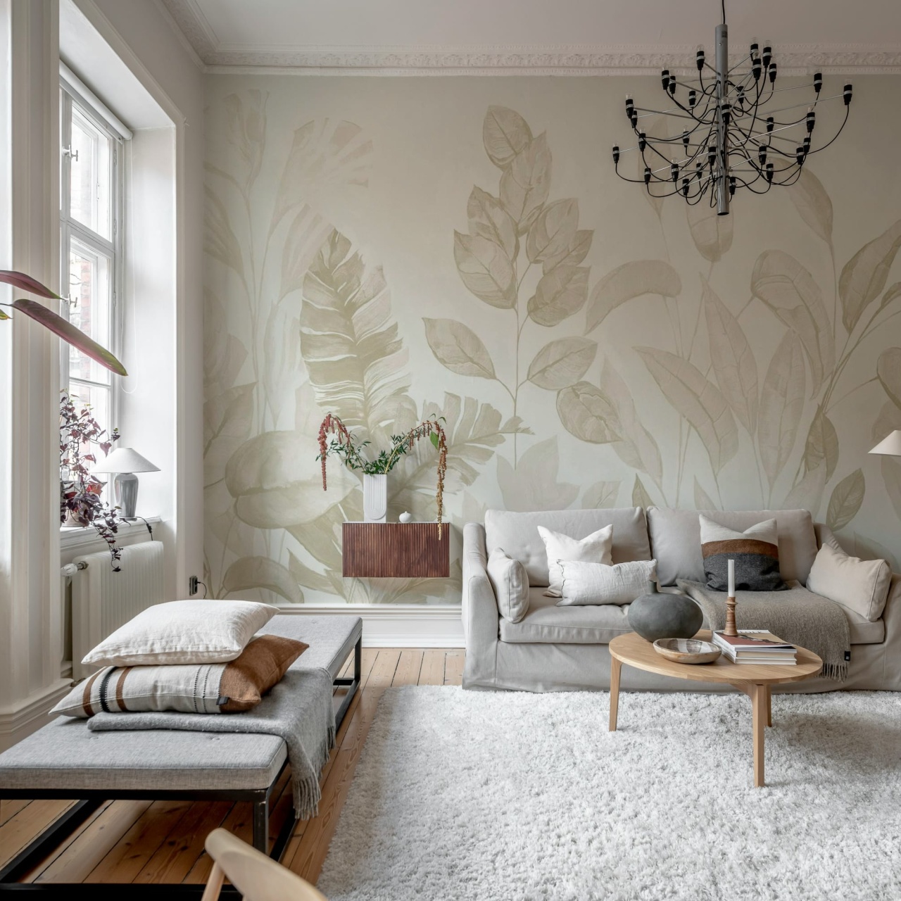 Fototapet, Happy Plants, Beige, Rebel Walls