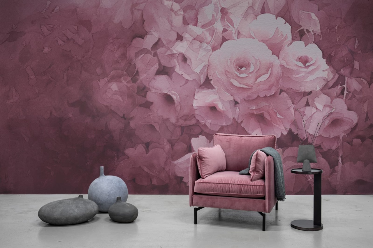Fototapet, Harmony, Fuchsia, Rebel Walls