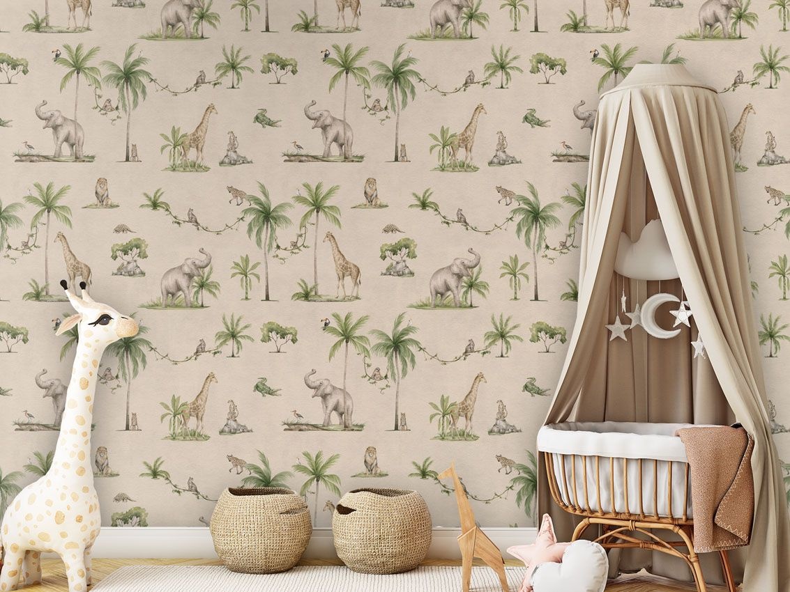 Fototapet Joyful Jungle - Sand, Kikki Belle - 4