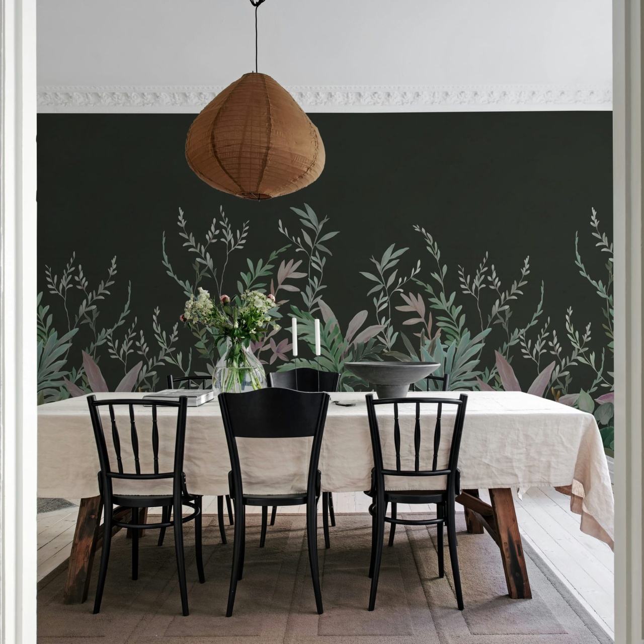 Fototapet, Jungle Meadow, Black, Rebel Walls - 3