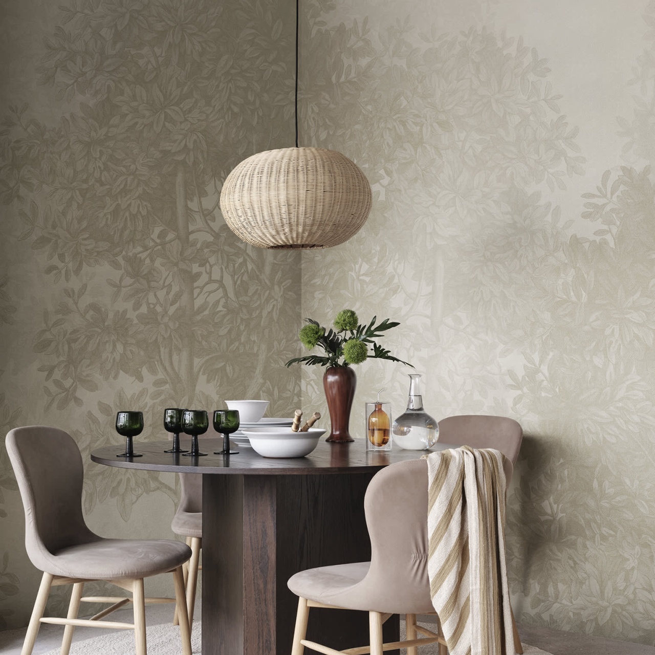Fototapet lavabil, Charles Mural, Beige, Sandberg