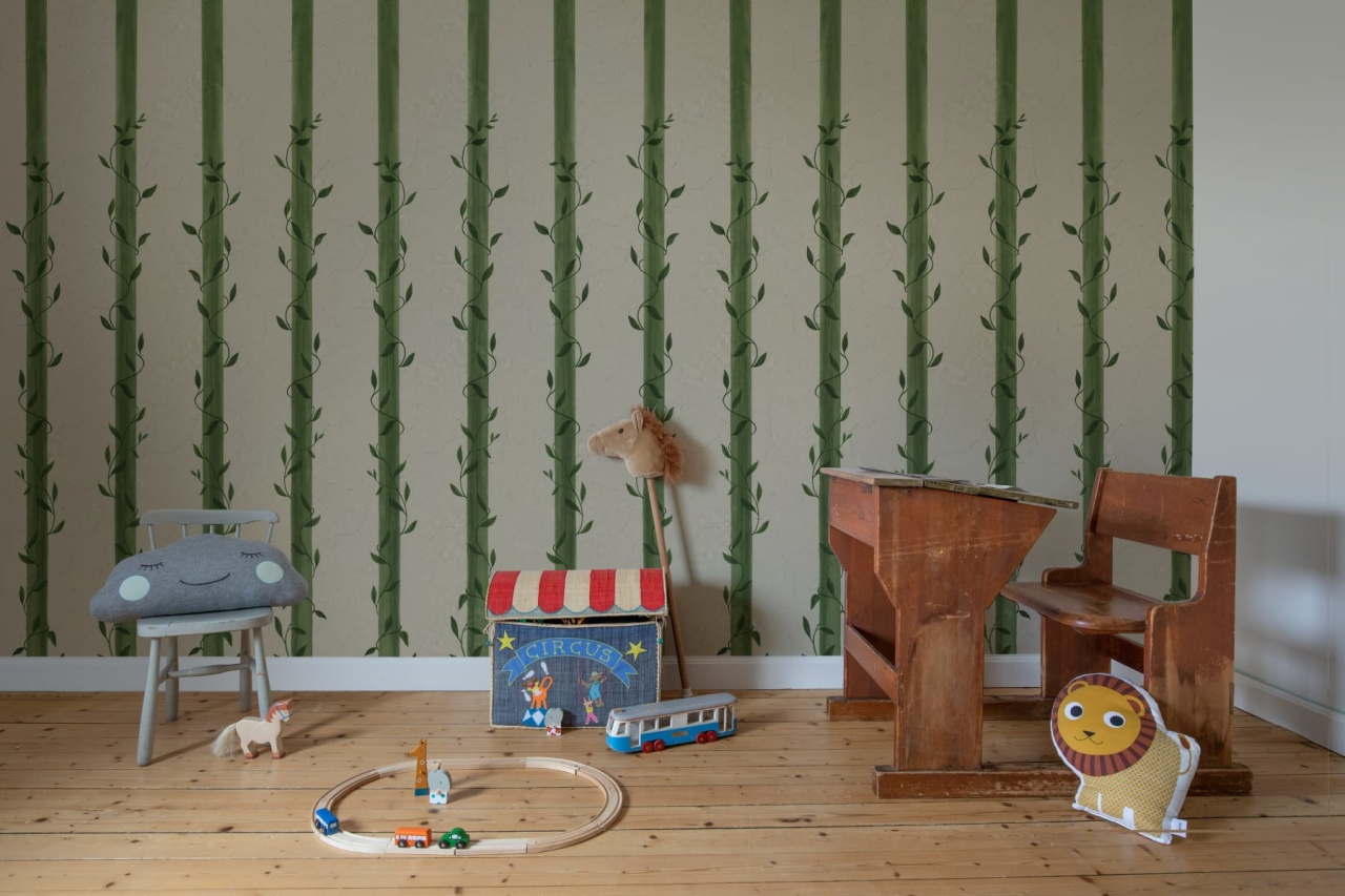 Fototapet, Leafy Stripes, Green, Rebel Walls
