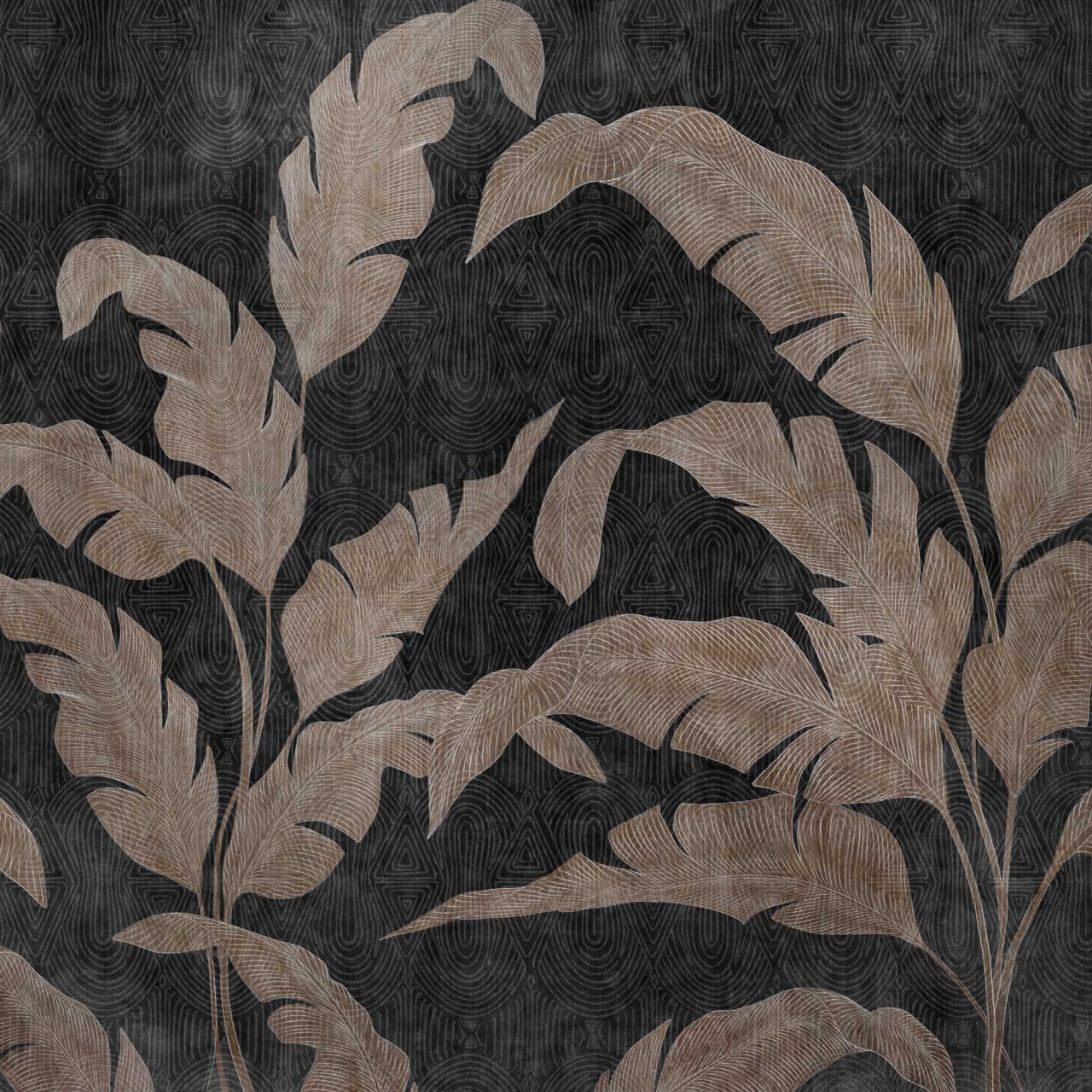 Fototapet Leaves Shadow, Silver, Coordonne - 2