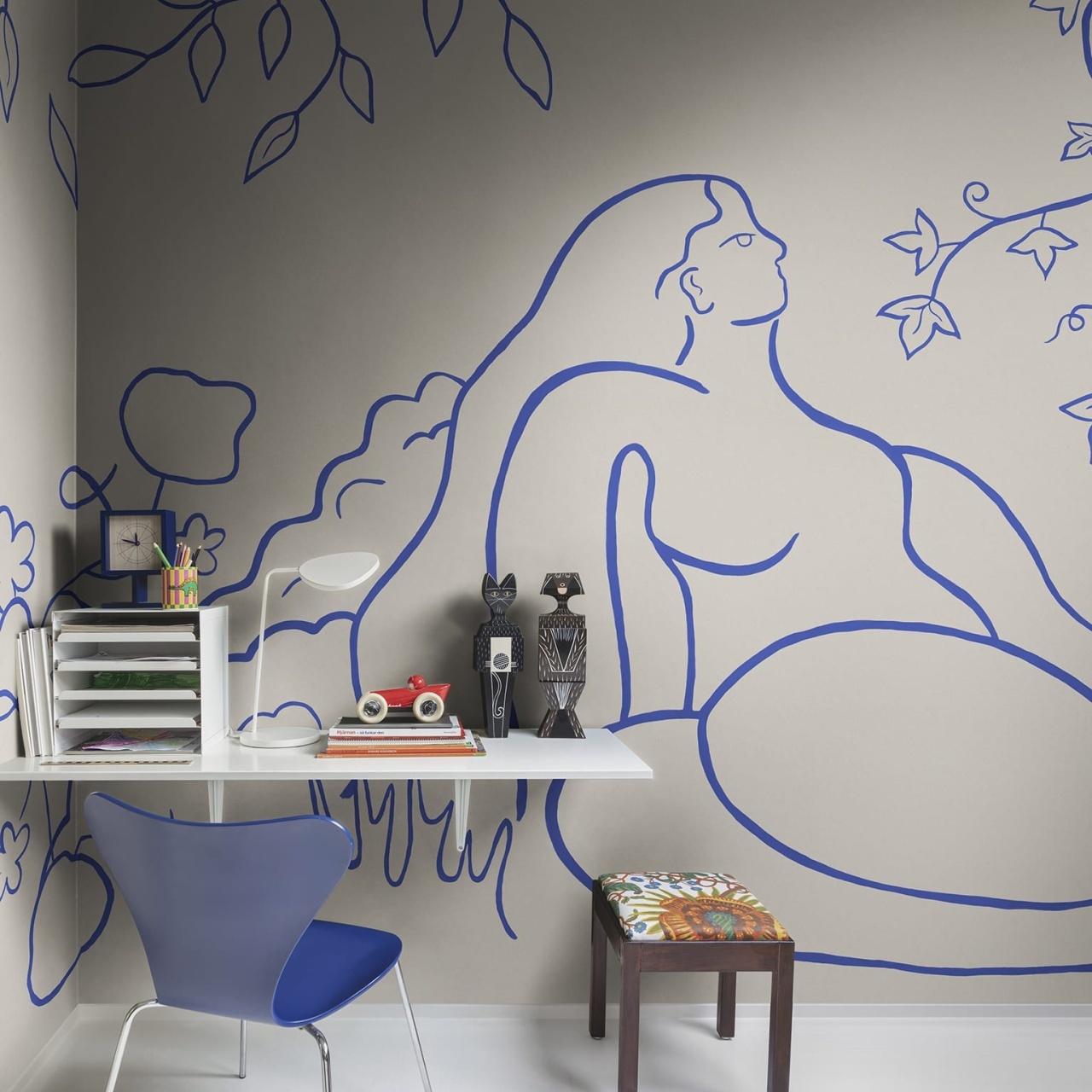 Fototapet, Lush Lines, Light Blue, Rebel Walls - 3