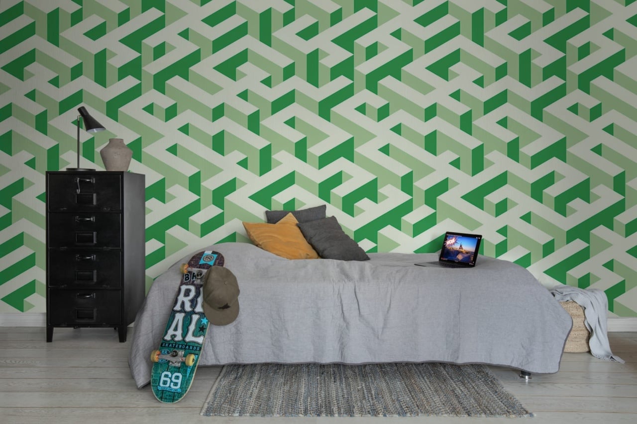 Fototapet, Mace Game, Green, Rebel Walls