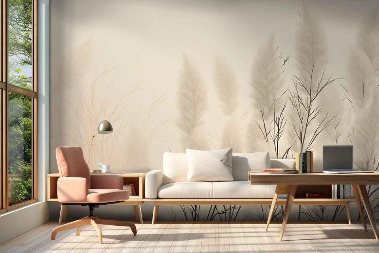 Fototapet Minimalist Minimalisme Cortaderia Rêve MC101 - 2