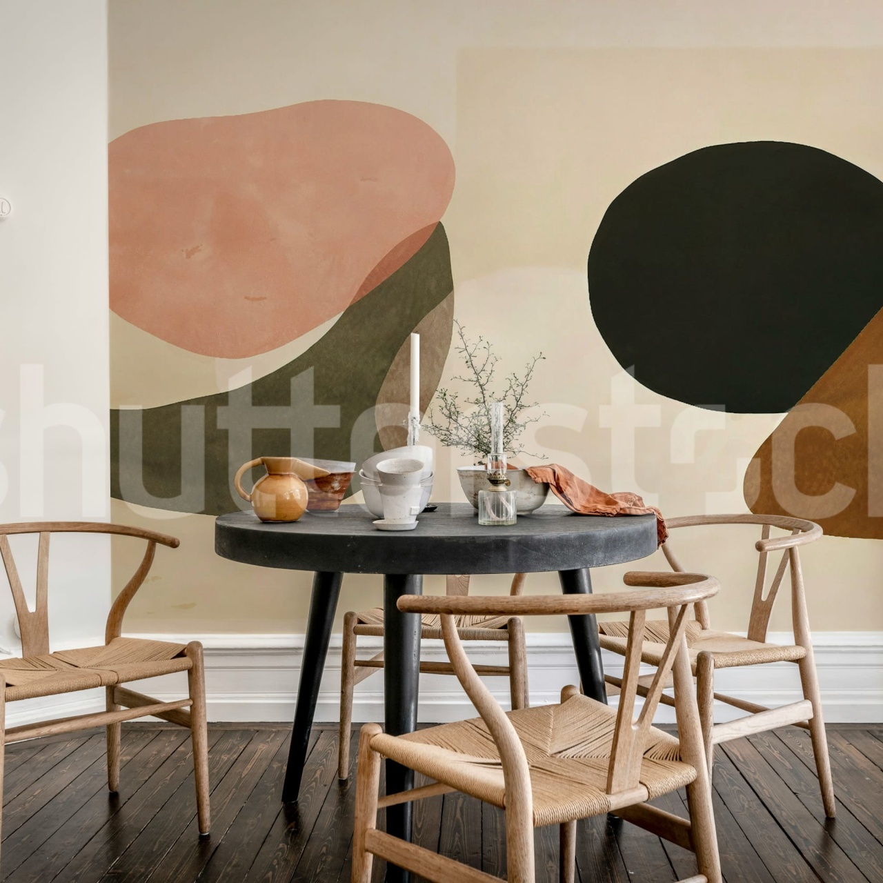 Fototapet, Modern Shapes, Beige, Rebel Walls - 3