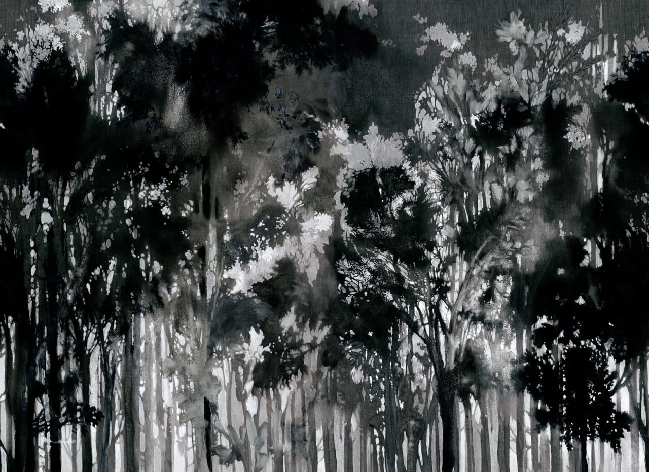 Fototapet, Painted Forest, Black, Rebel Walls - 2