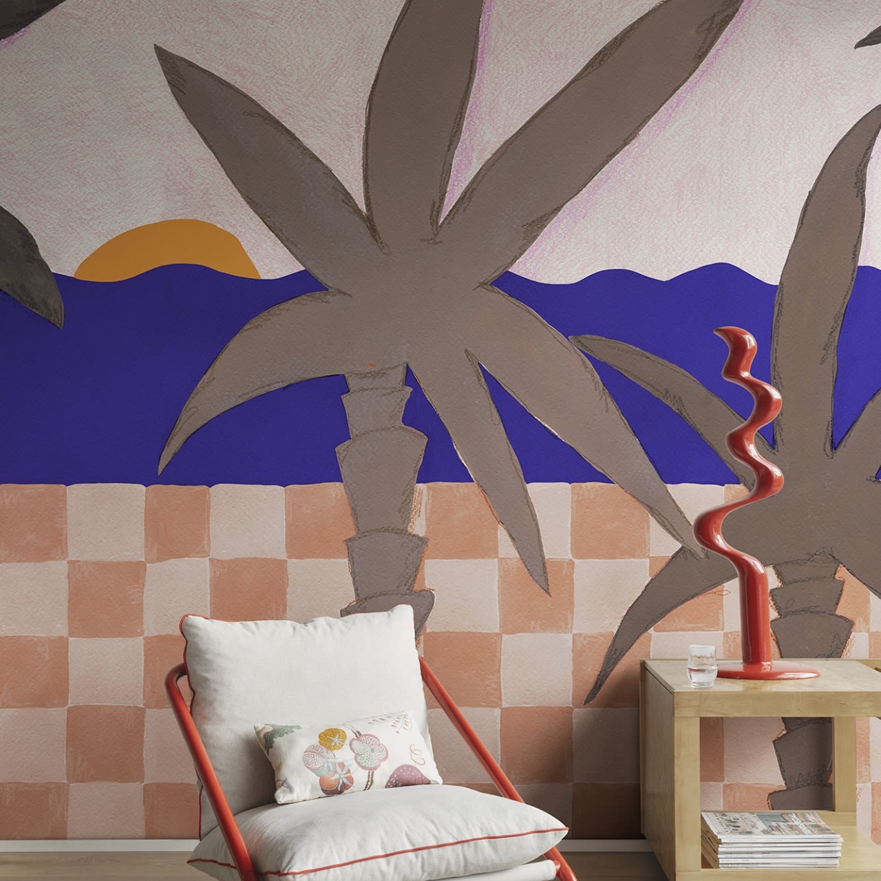 Fototapet, Palm Horizon, Sunset, Rebel Walls - 3