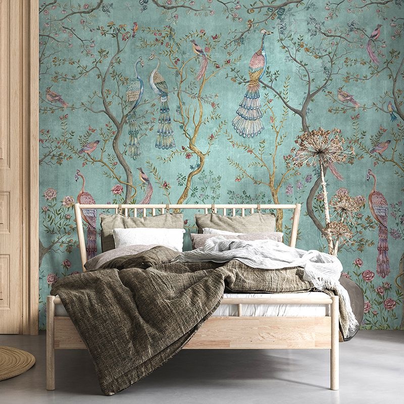 Fototapet Peacock Chinoiserie in Turquoise, VLAdiLA - 5