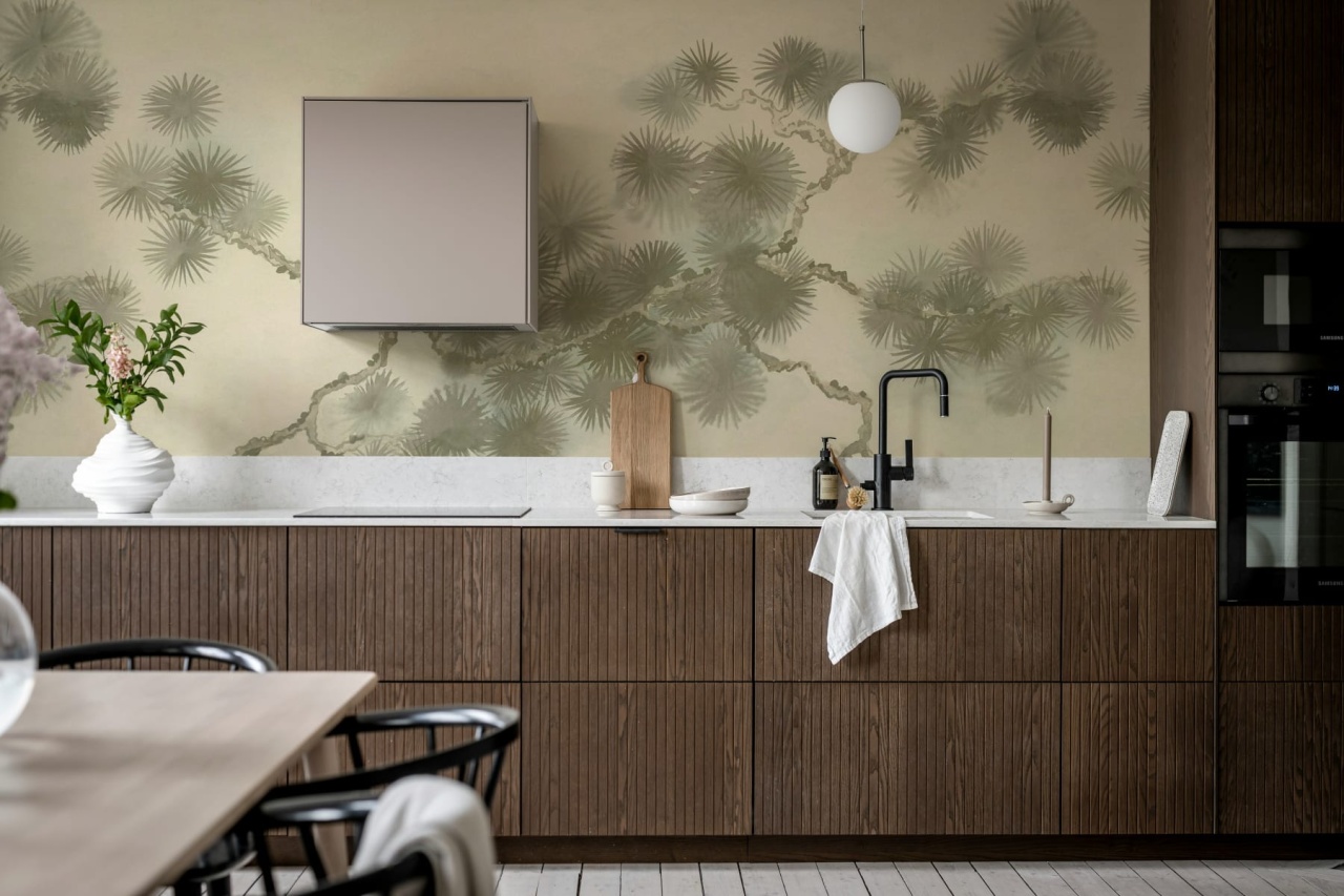 Fototapet, Pine Branch, Beige, Rebel Walls