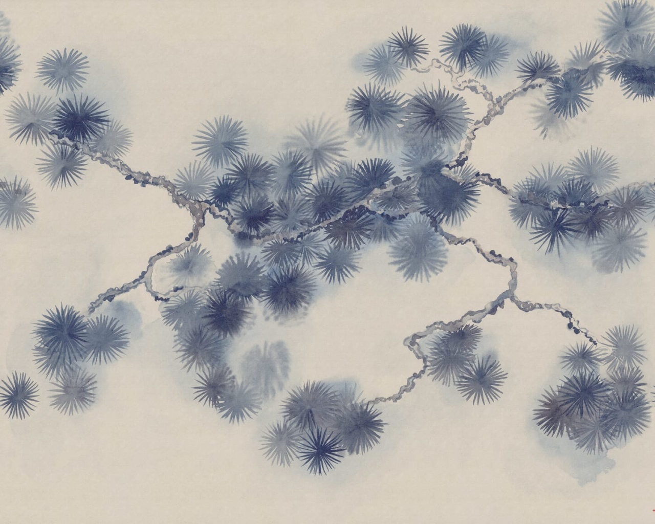 Fototapet, Pine Branch, Blue, Rebel Walls - 2