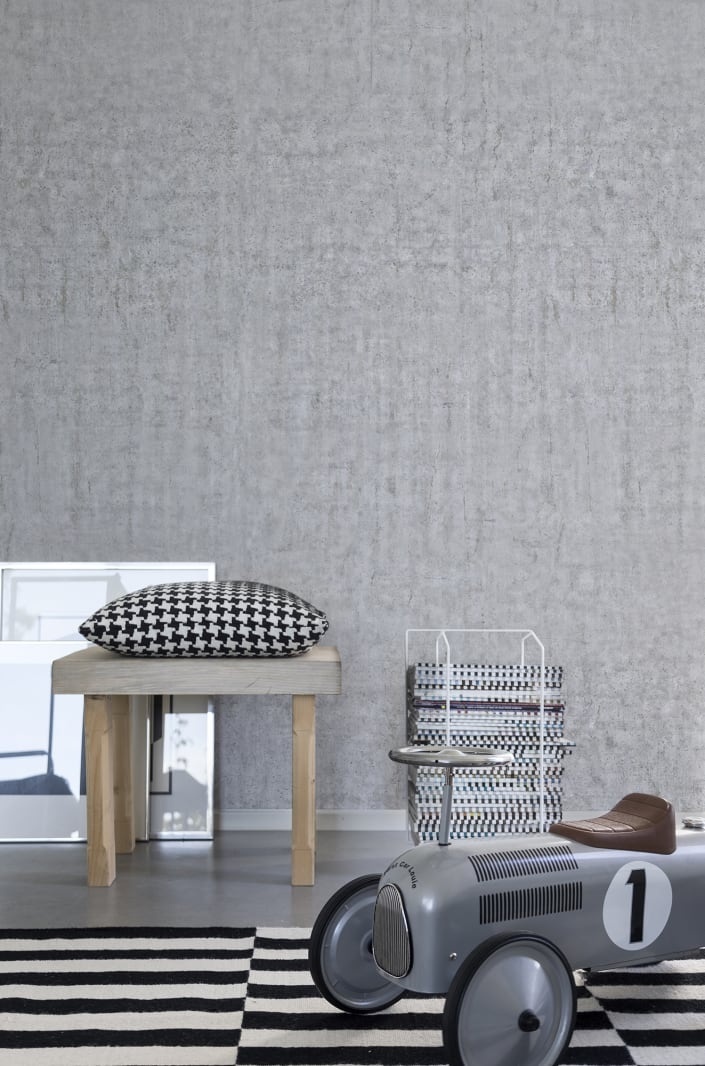 Fototapet, Plain Concrete, Light Grey, Rebel Walls - 3