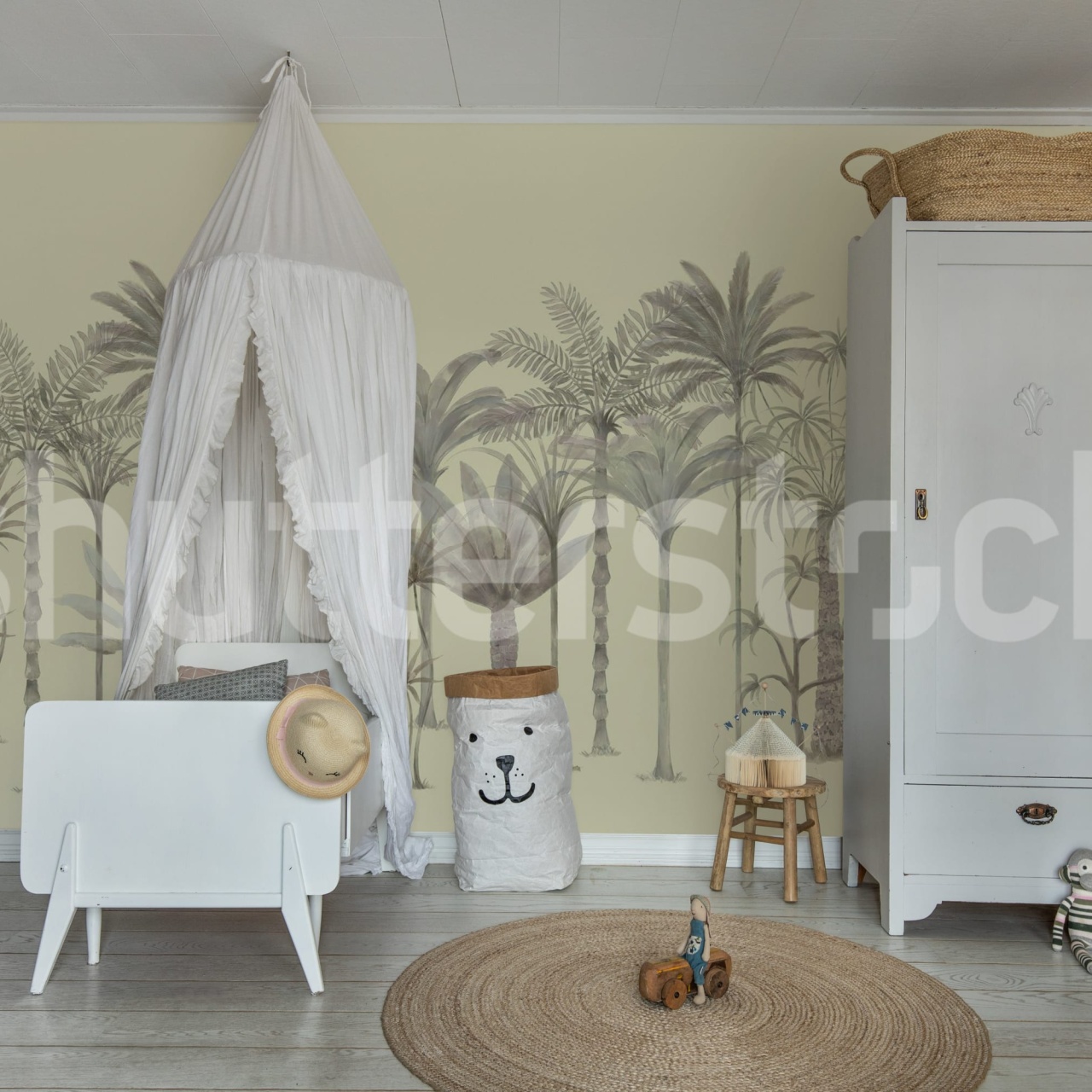 Fototapet, Playful Palms, Yellow, Rebel Walls - 3
