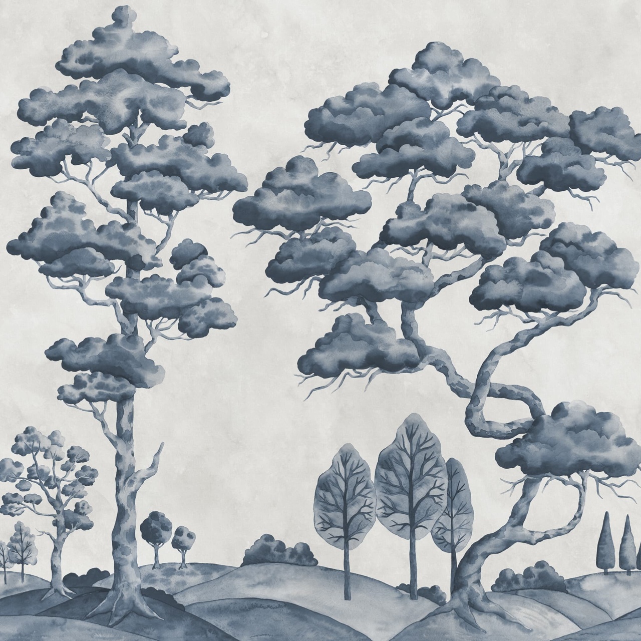 Fototapet, Poetic Trees, Blue, Rebel Walls - 2