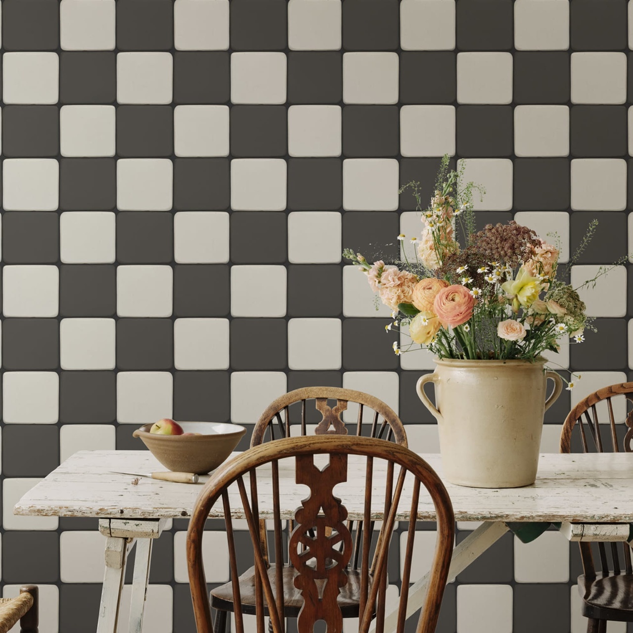 Fototapet, Porcelain Tiles, Graphite, Rebel Walls - 3
