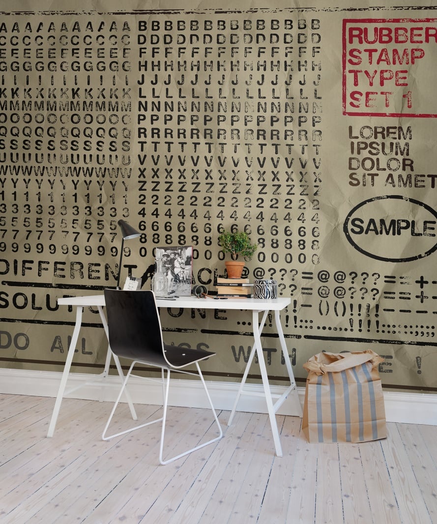 Fototapet, Rubber Stamp, wide, Rebel Walls - 3