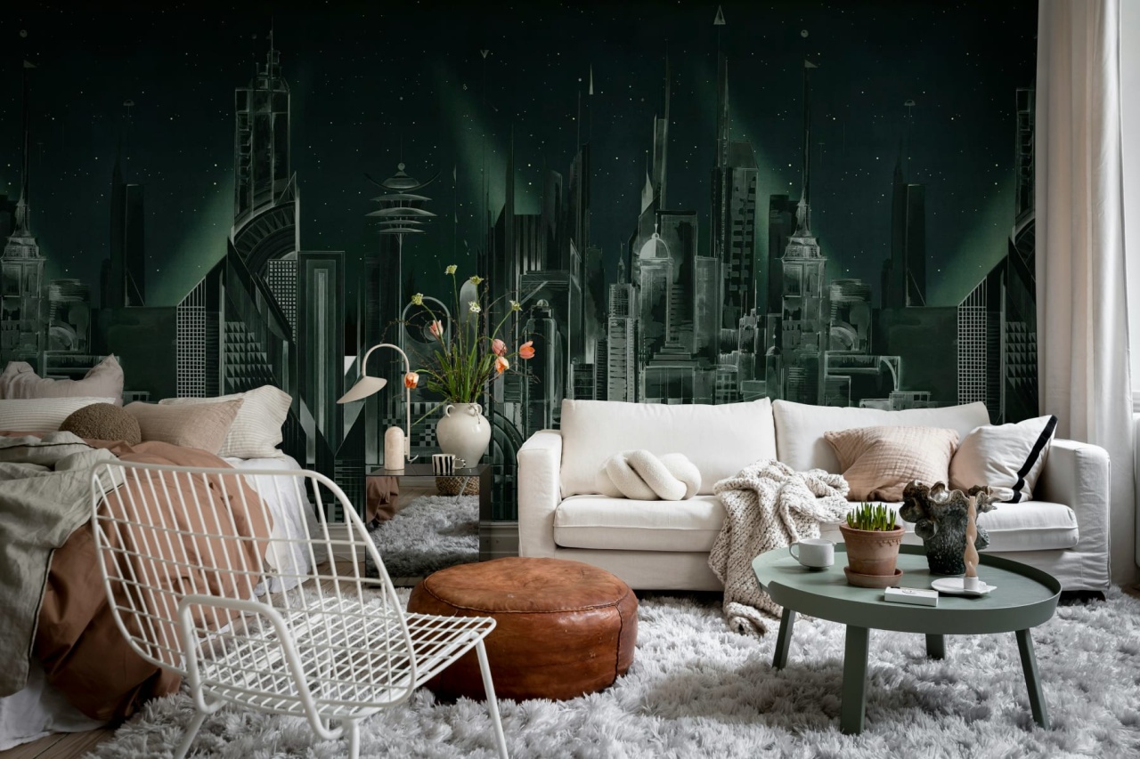 Fototapet, Sci-Fi Town, Green, Rebel Walls