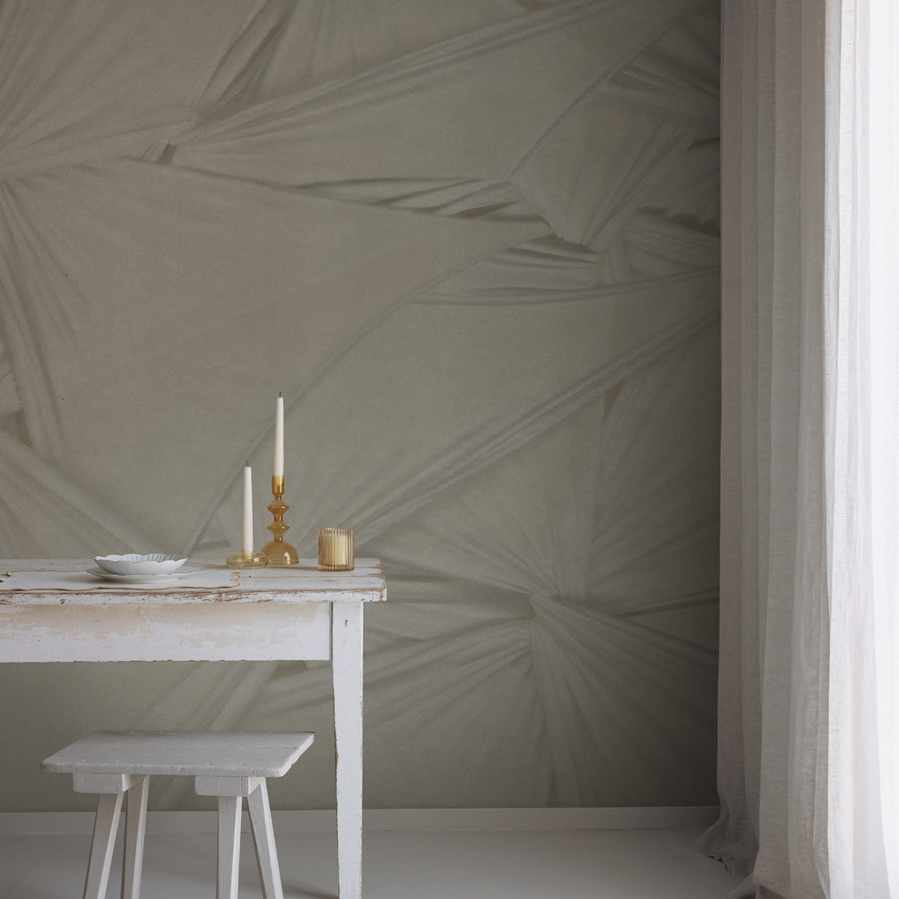 Fototapet, Silk Shadows, Beige, Rebel Walls - 3